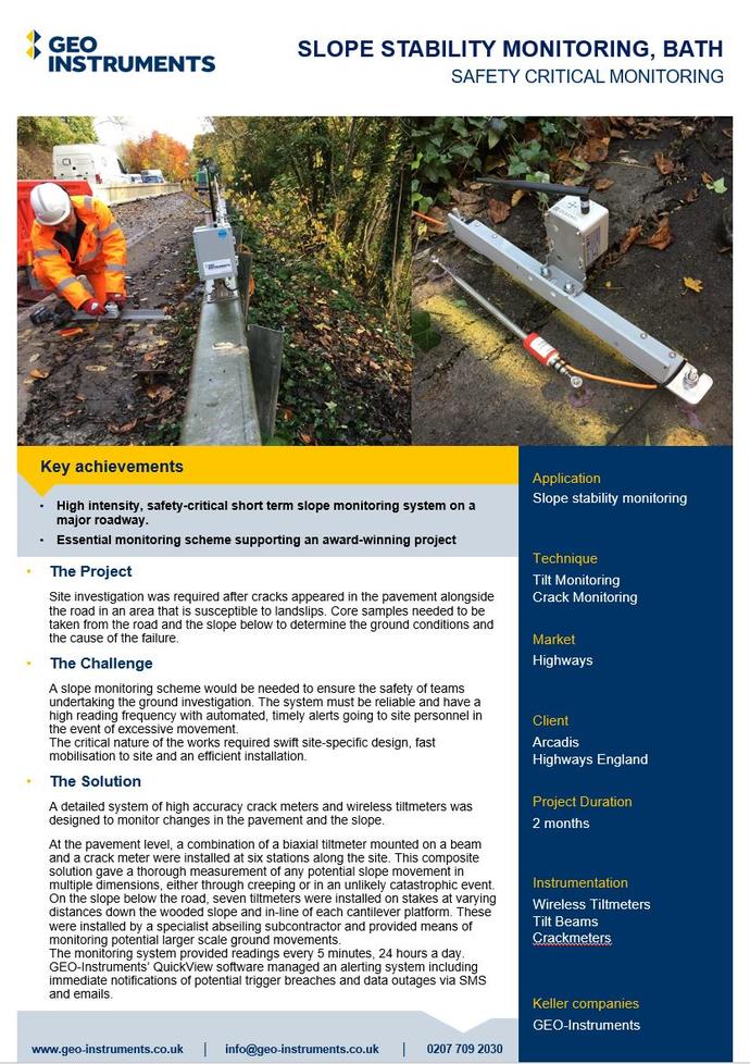 Case Study - Slope stability monitoring